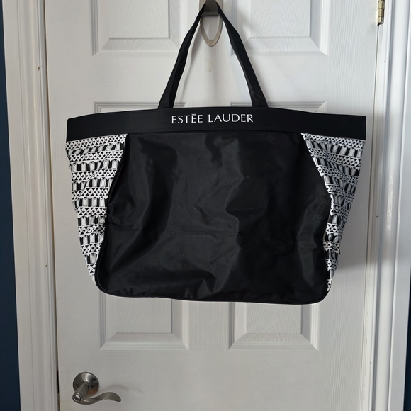 Estee Lauder Handbags - Estee Lauder Black and White Tote Bag